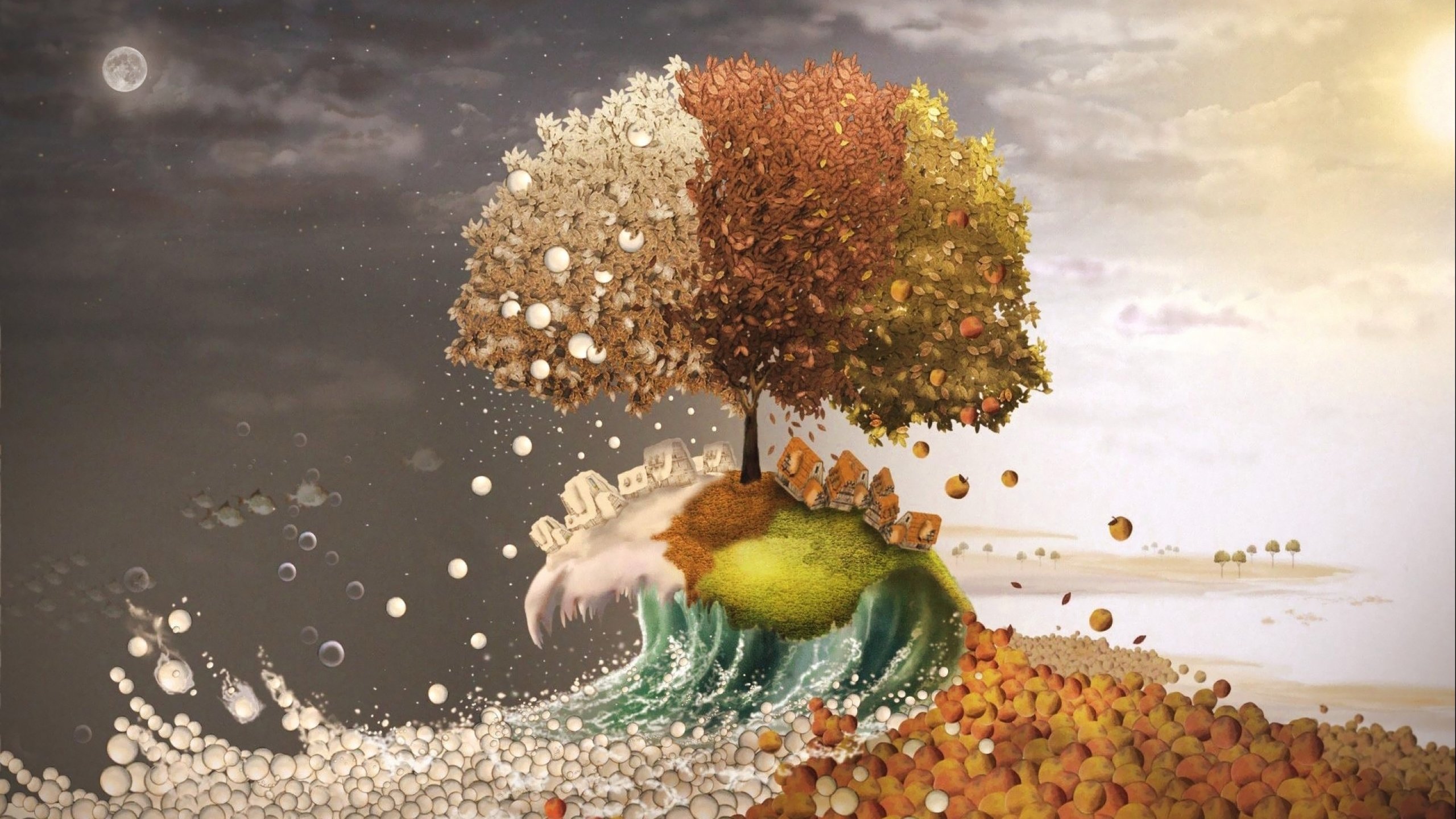 nature, Tree, Landscape, Art, Artwork, Artistic Wallpaper