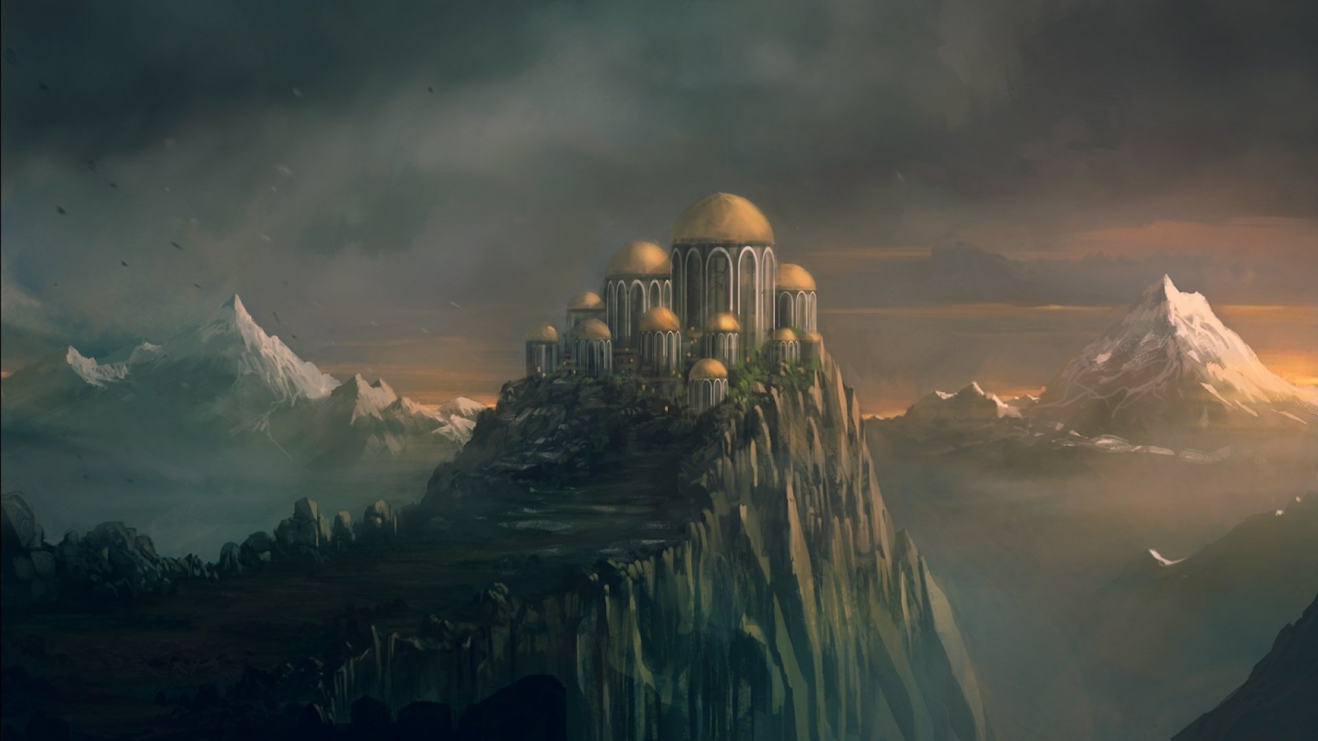 castle, Building, Artwork, Art, Landscape, City, Cities Wallpaper