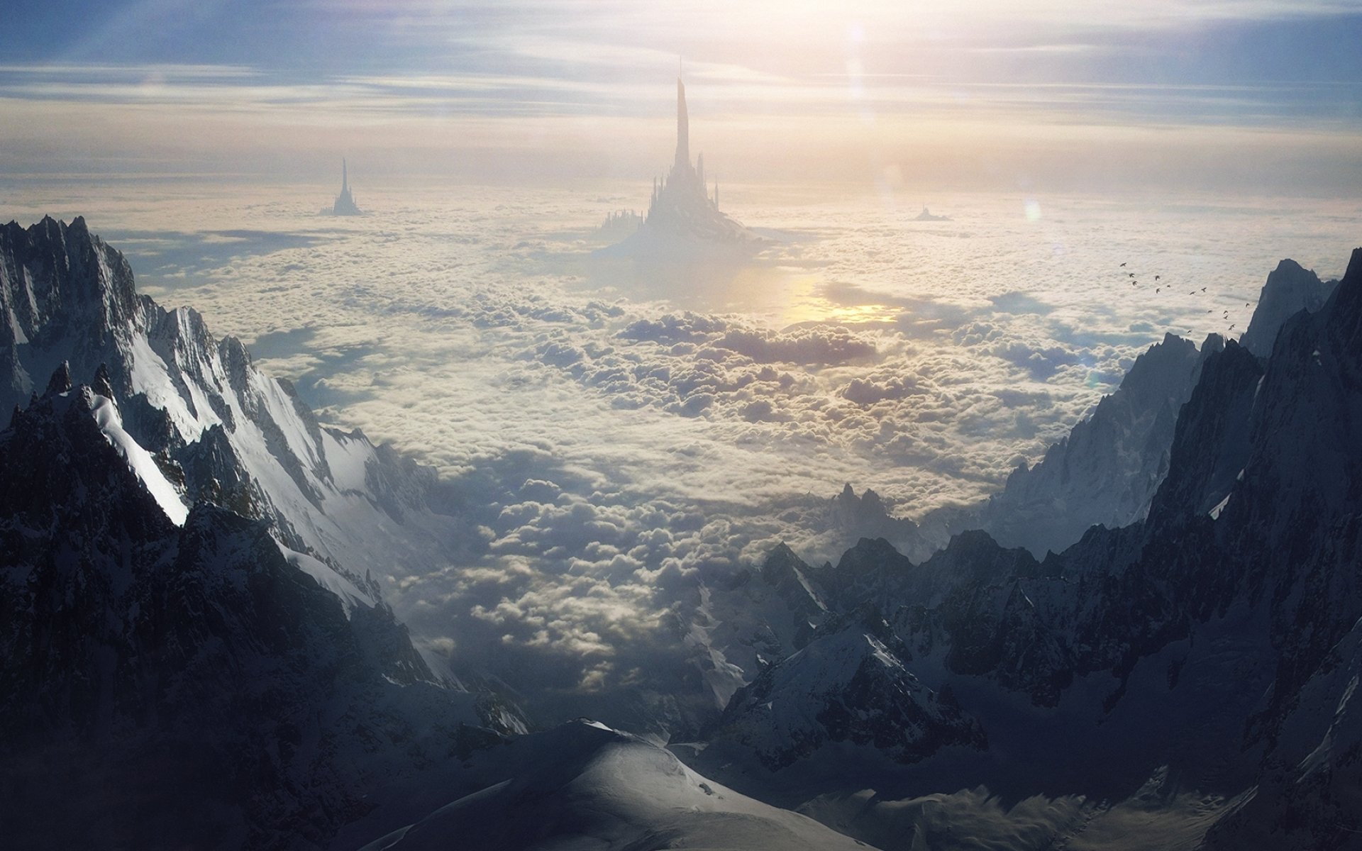 castle, Building, Artwork, Art, Landscape, City, Cities Wallpaper