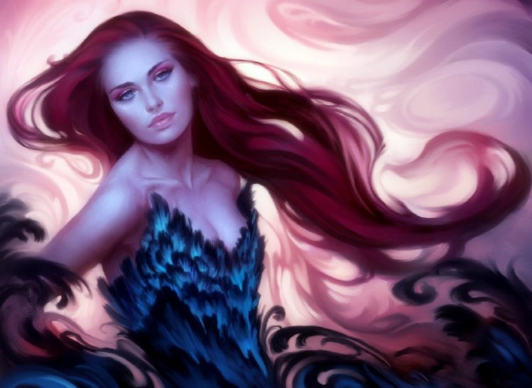 fantasy, Girl, Long, Hair HD Wallpaper Desktop Background