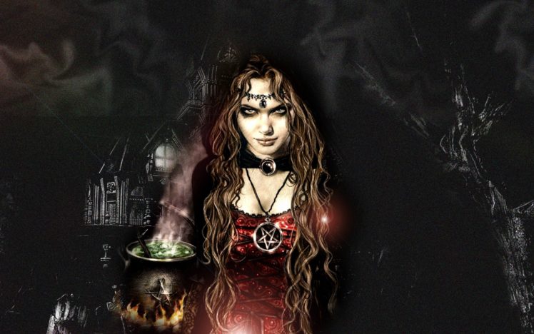 witch, Fantasy, Occult, Dark, Art, Artwork, Magic, Wizard, Mage, Sorcerer, Women, Woman, Girls, Girl, Female HD Wallpaper Desktop Background