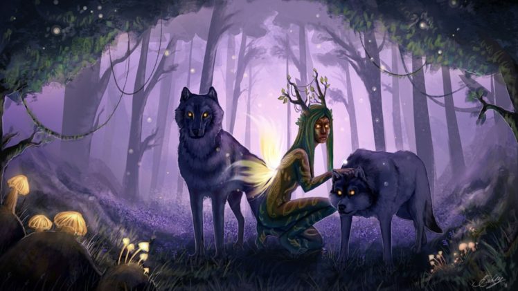 Art Artwork Fantasy Magical Forest Original Magic Creature Wallpapers Hd Desktop And Mobile Backgrounds