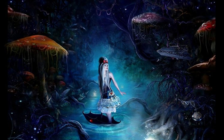 alice, Wonderland, Fantasy, Art, Artwork, Fairytale, Fairy HD Wallpaper Desktop Background