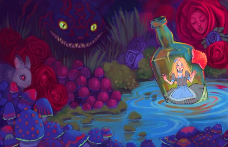 alice, Wonderland, Fantasy, Art, Artwork, Fairytale, Fairy HD Wallpaper Desktop Background