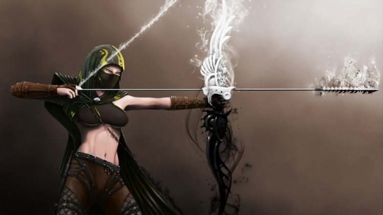 archer, Warrior, Art, Artwork, Fantasy, Weapon HD Wallpaper Desktop Background