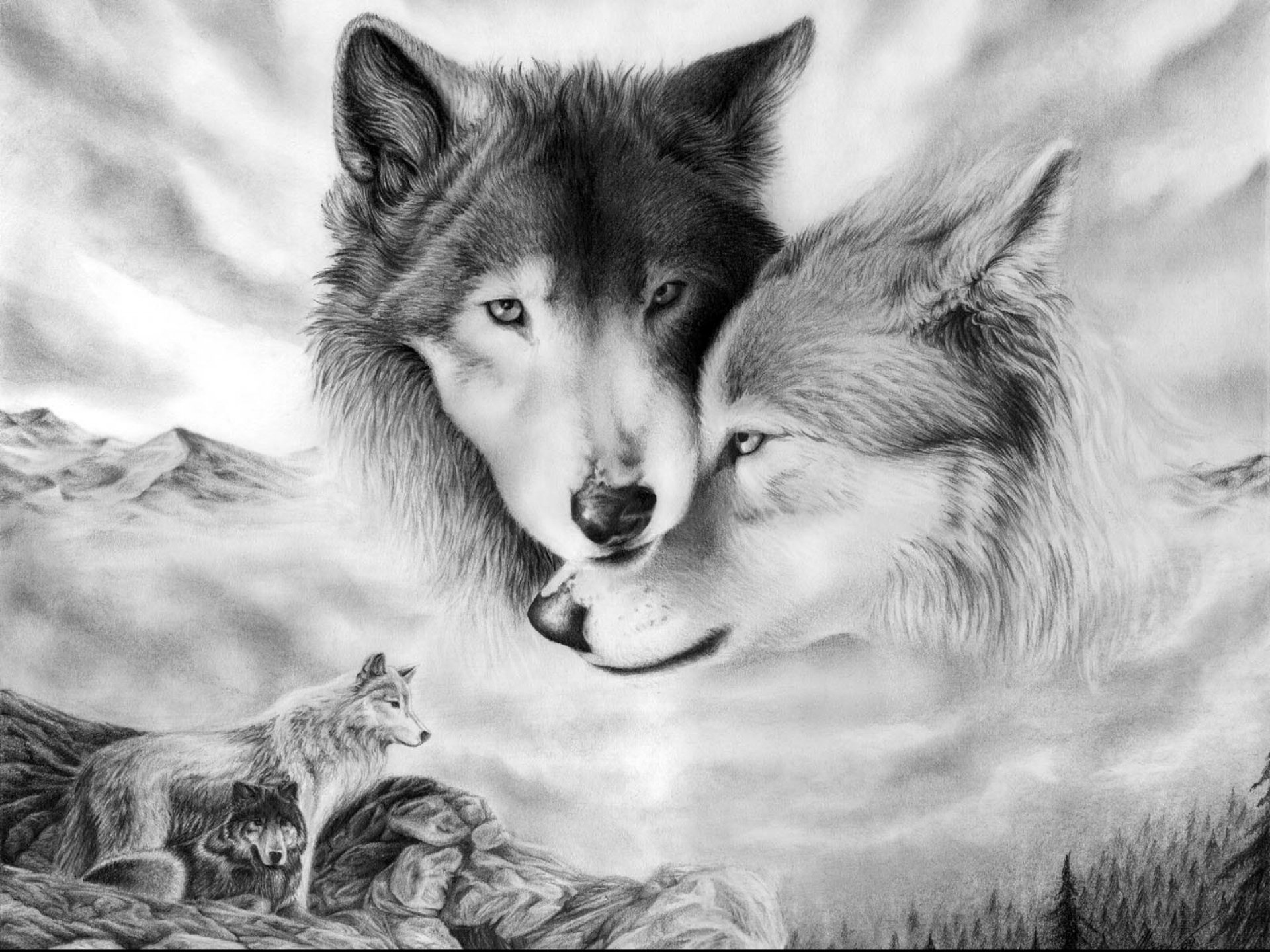 fantasy, Original, Art, Artistic, Artwork, Wolf, Wolves Wallpapers HD / Des...