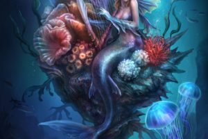 fantasy art francis tneh mermaid