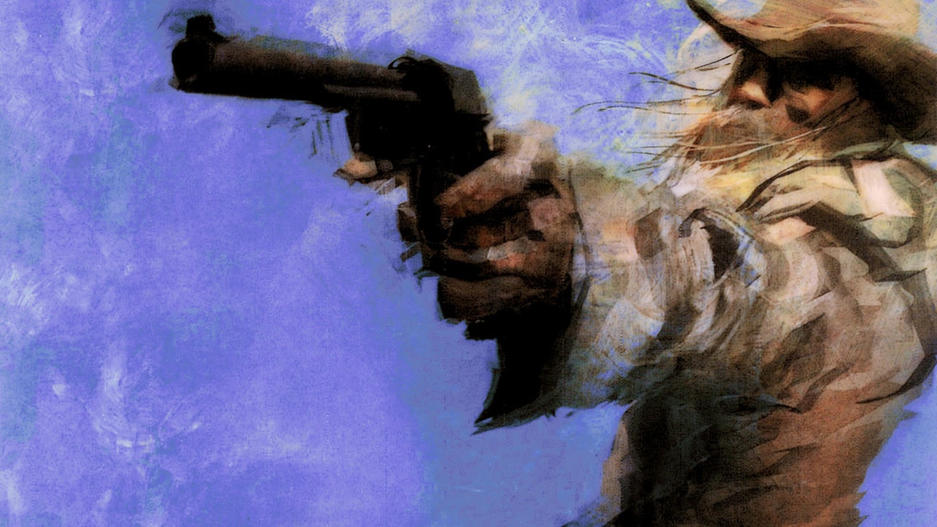 painting, Old, West, Gunman, Cowboy, Revolver Wallpapers HD / Desktop and  Mobile Backgrounds