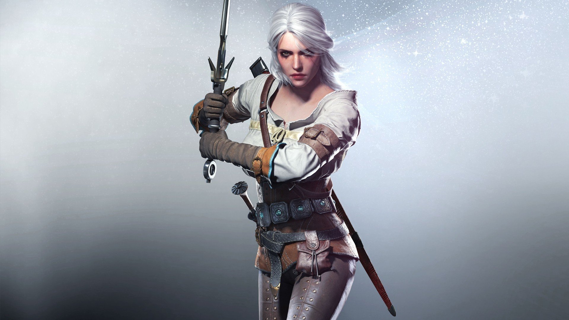 the, Witcher, Sword, Girl, Look, Cris, Scar, Zirael Wallpaper