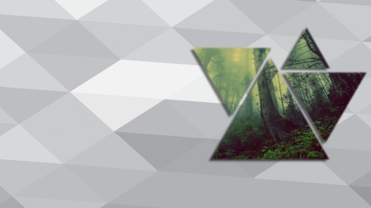 triangle, Abstract, Digital, Artwork, Forest HD Wallpaper Desktop Background