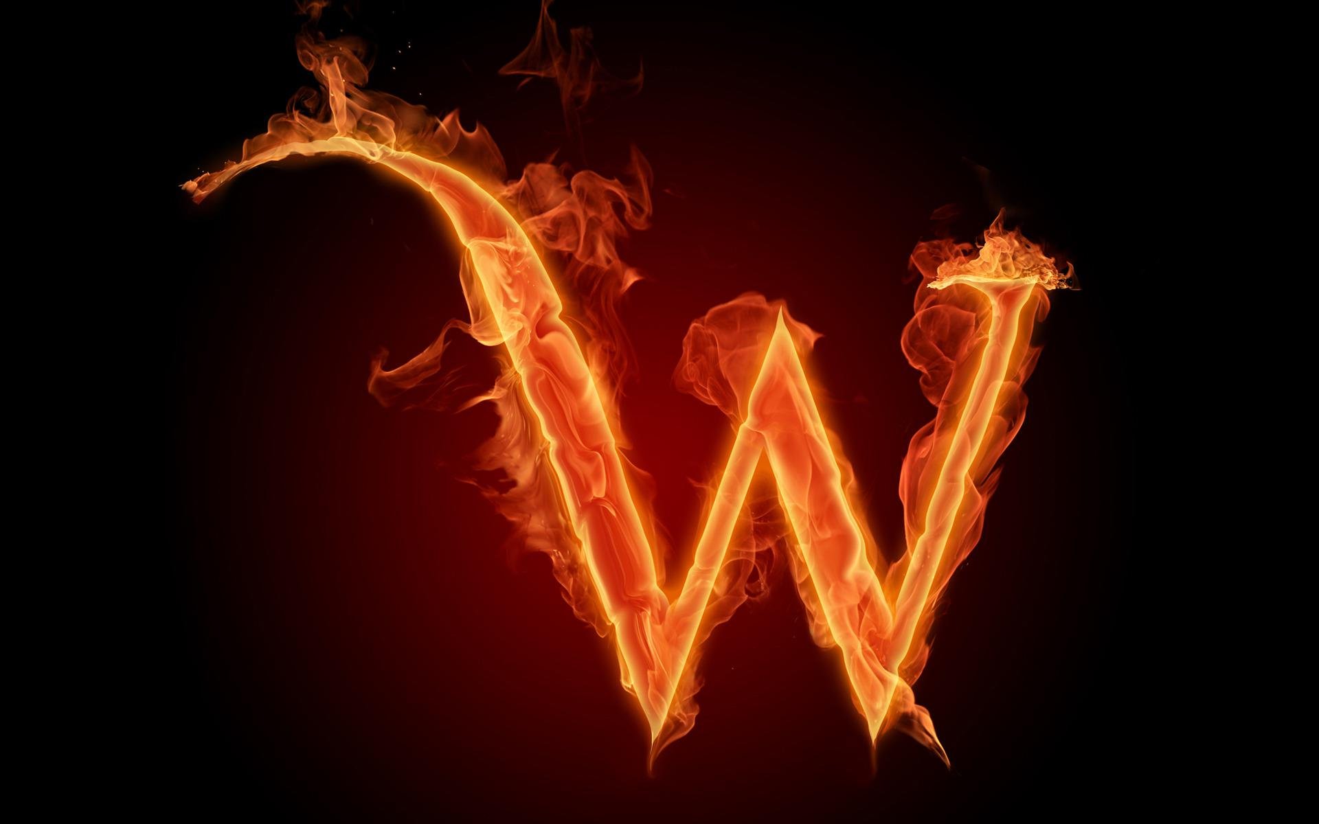 the fiery english alphabet picture w, 1920x1200 Wallpaper