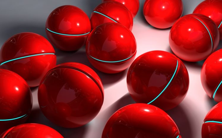 red, Balls HD Wallpaper Desktop Background