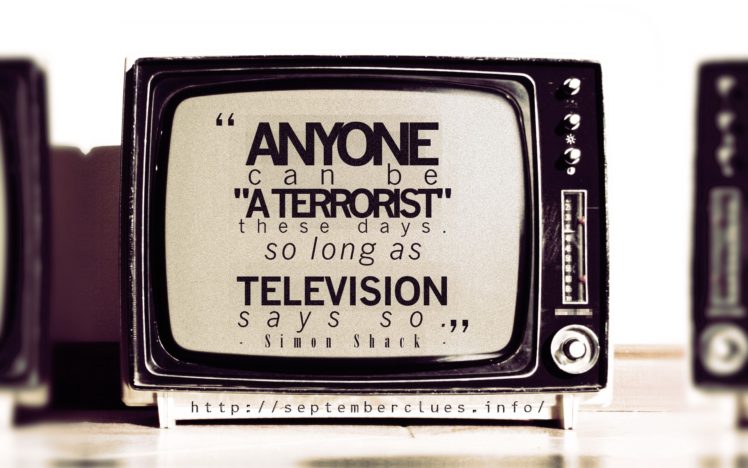 tv, Text, Design, Typography, Propaganda, Terrorists, Artwork, Television HD Wallpaper Desktop Background