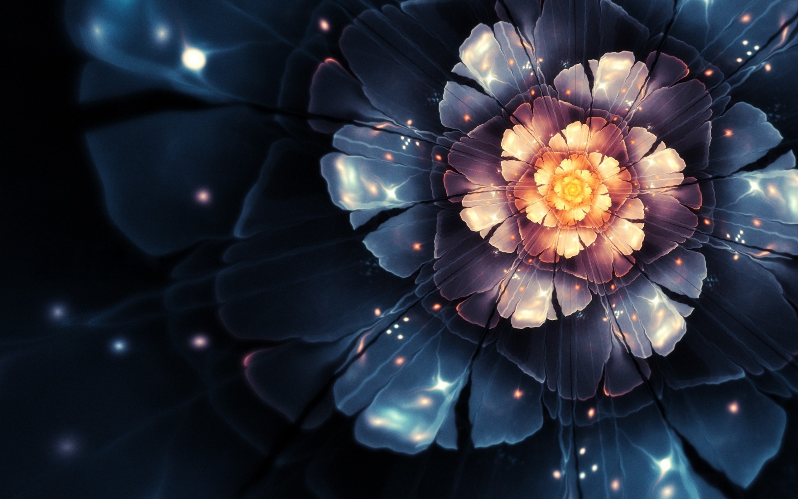 flowers, Fractals, Bloom, Digital, Art Wallpaper