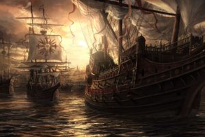 ships, Pirates, Artwork