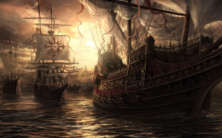 ships, Pirates, Artwork HD Wallpaper Desktop Background