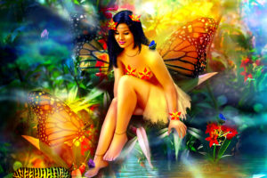 fairies, Fantasy, Girls, Fairy, Butterfly, Forest, Magical