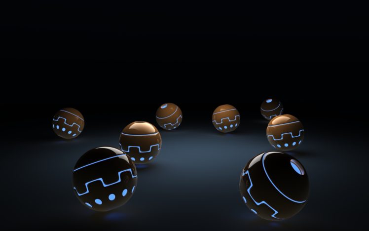 balls, Glowing, Artwork, Spheres HD Wallpaper Desktop Background