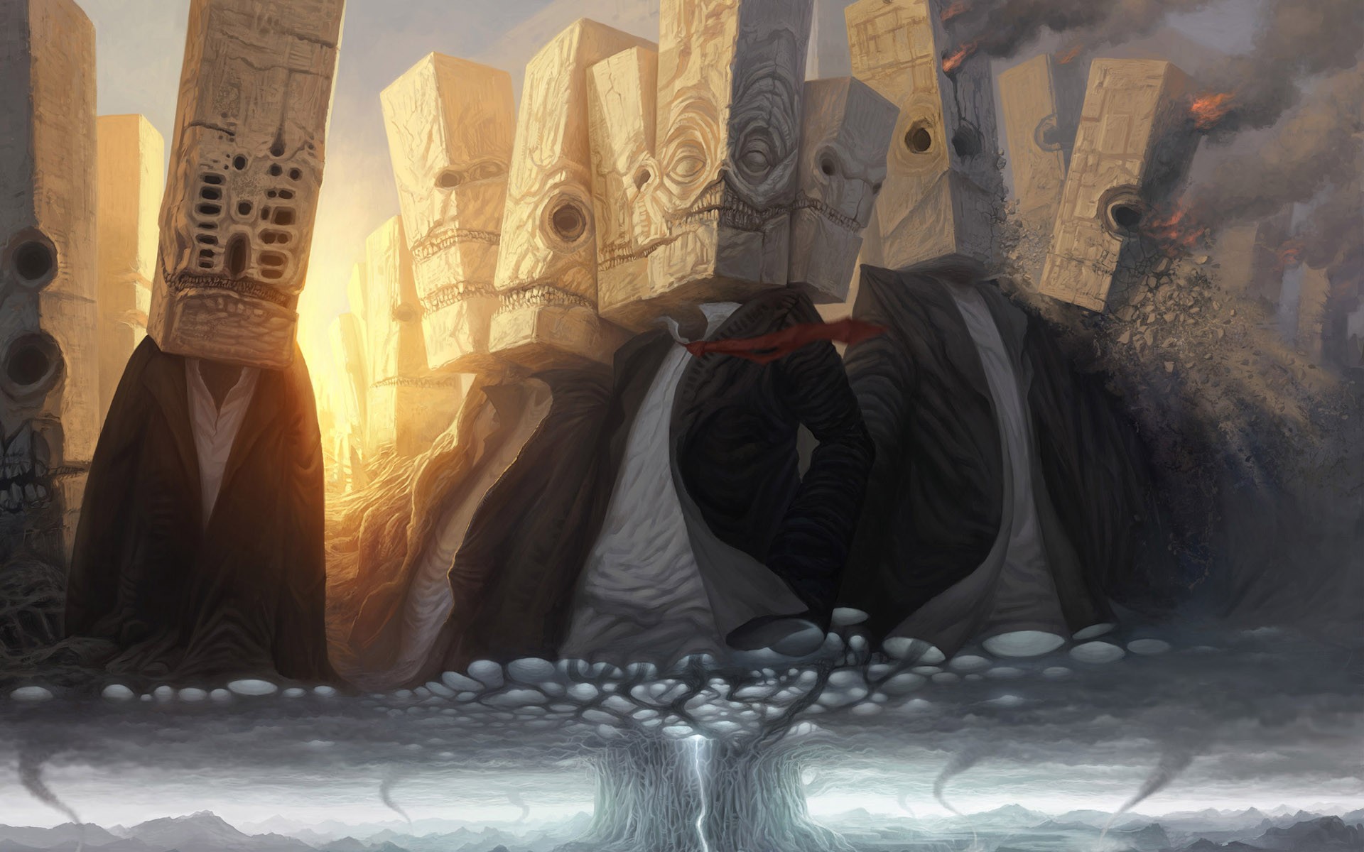 landscapes, Suit, Surreal, Concrete, Digital, Art Wallpaper