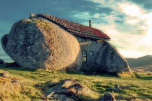 rock, Houses, Stones