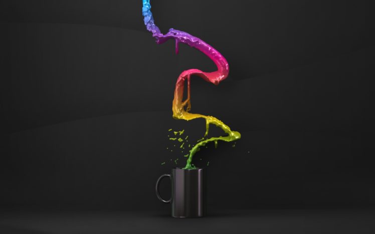 cups, Rainbows, Flow HD Wallpaper Desktop Background