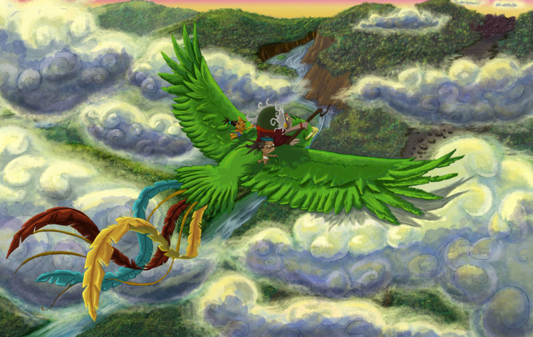 birds, Painting, Art, Flight, Fantasy, Bird HD Wallpaper Desktop Background