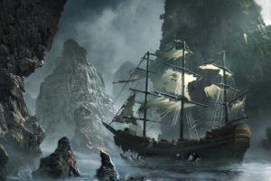 fantasy, Ship, Ships, Wreck, Ruins, Decay, Boat, Art