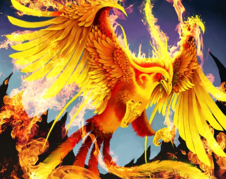 magical, Animals, Birds, Fire, Phoenix, Fantasy HD Wallpaper Desktop Background