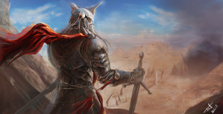 warriors, Armor, Helmet, Fantasy HD Wallpaper Desktop Background