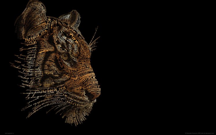 animals, Tigers, Typography, Typographic, Portrait HD Wallpaper Desktop Background