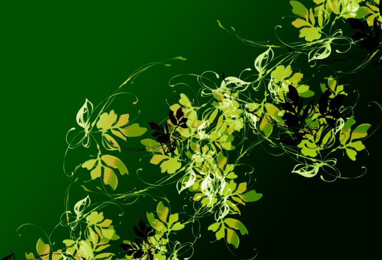 abstraction, 3d, Art, Leaves, Leaf, Bokeh HD Wallpaper Desktop Background