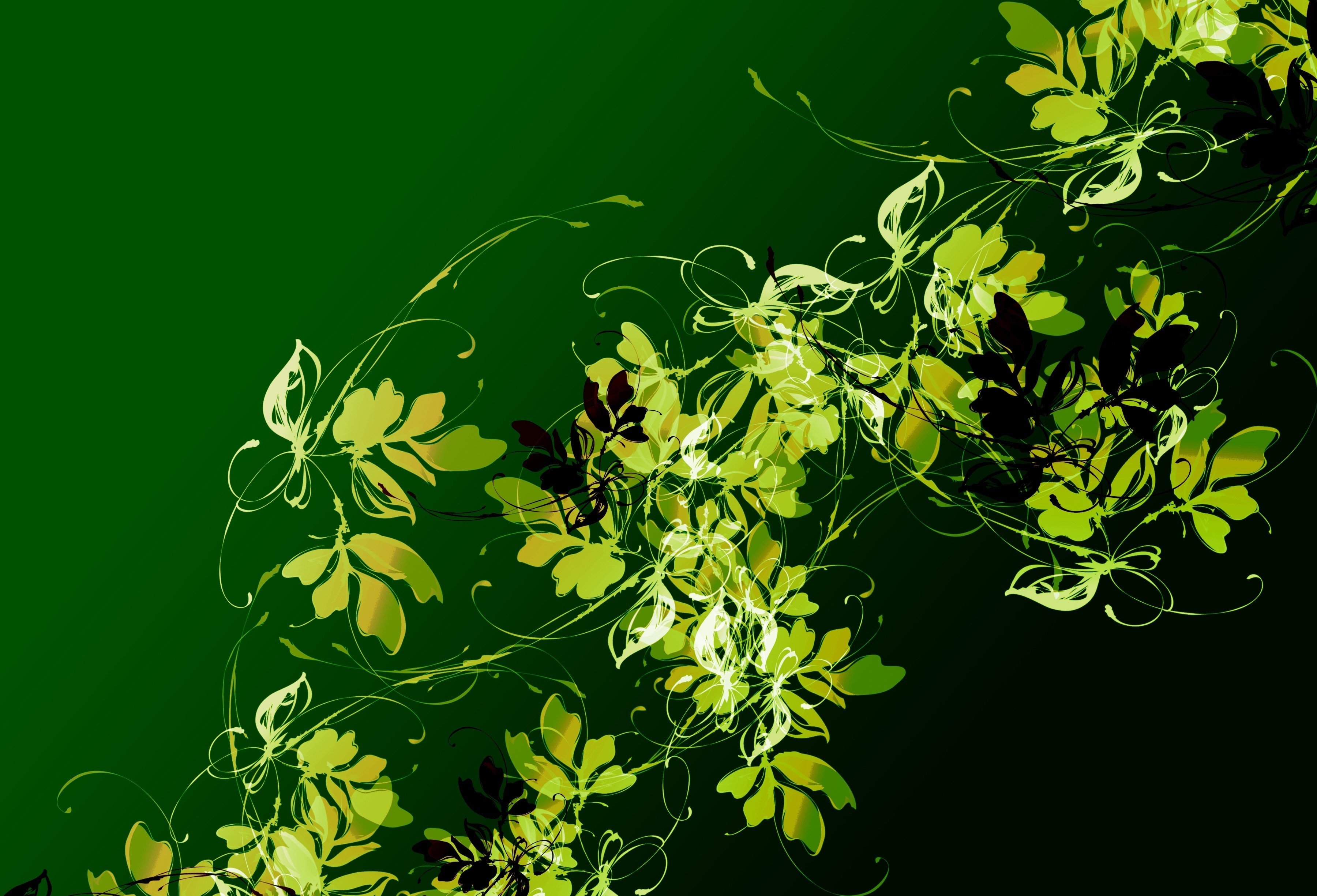 abstraction, 3d, Art, Leaves, Leaf, Bokeh Wallpapers HD / Desktop and