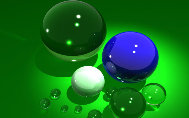 balls, Green, Background, 3 d, Bokeh HD Wallpaper Desktop Background