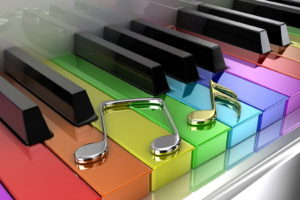 3d, Piano, Coloured, Keys
