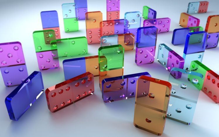 dominoes, 3 d, Art HD Wallpaper Desktop Background