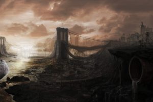 apocalyptic, Brooklyn, Bridge, Apocalypse, Artwork