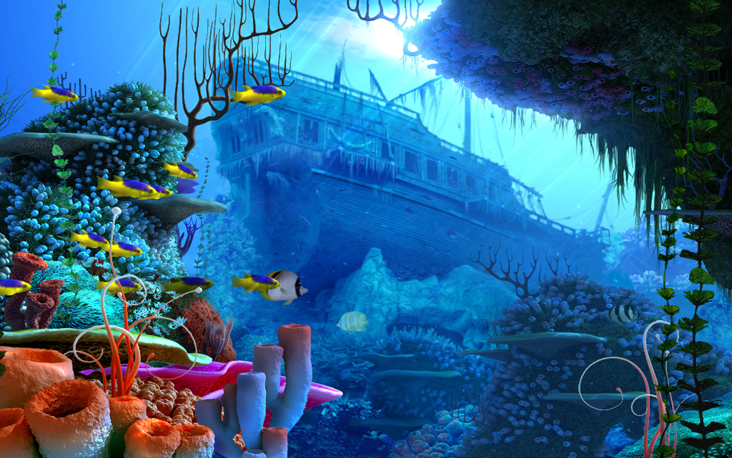 pirates, Pirate, Fantasy, Ship, Fish, Ocean, Underwater Wallpaper