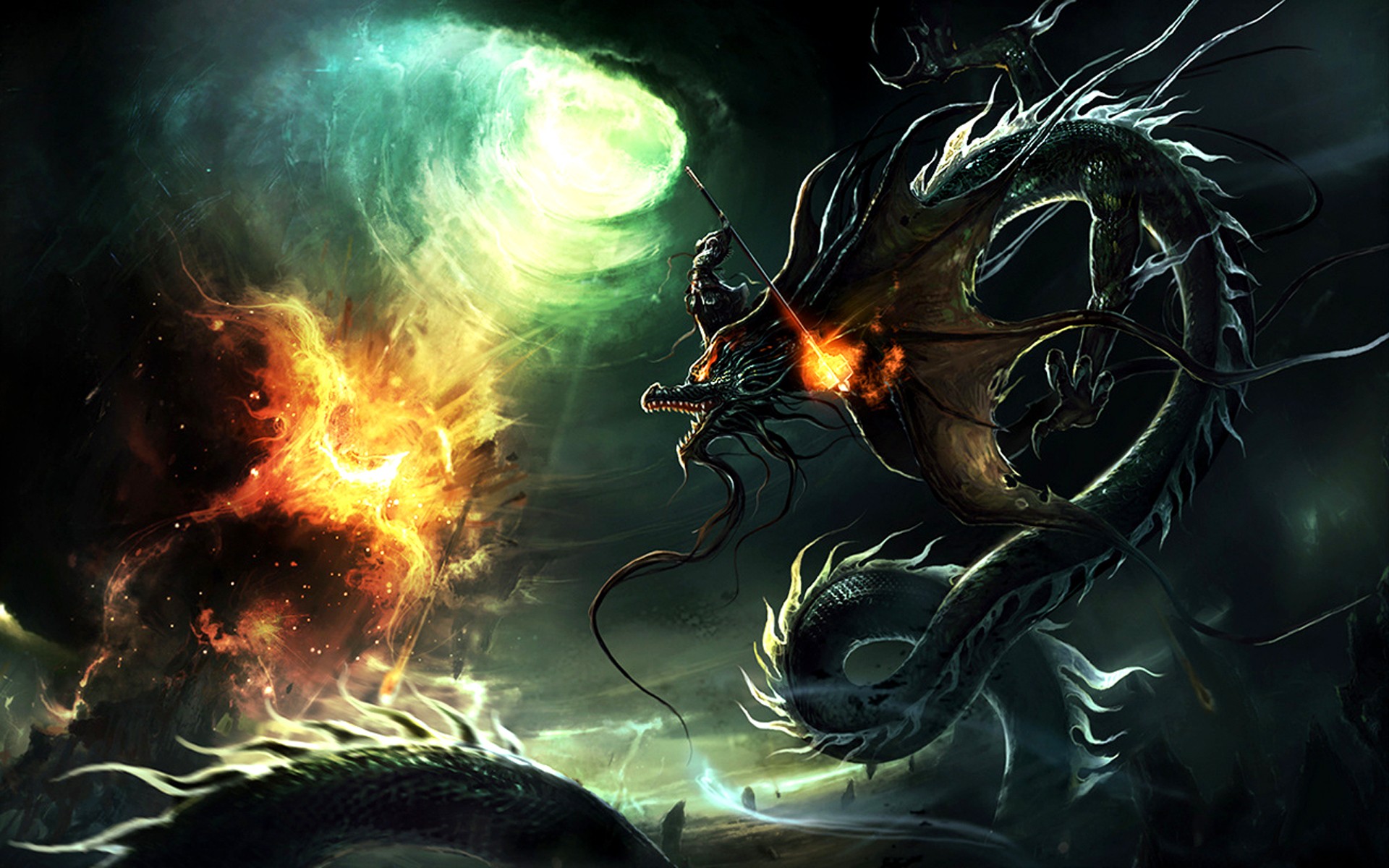 dragons, Fire, Destruction, Legendary, End, Dragon, Legendary, Dragon Wallpaper