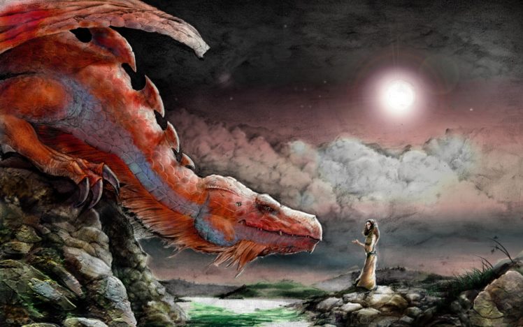 dragons, Paint, Fantasy, Art, Artwork HD Wallpaper Desktop Background