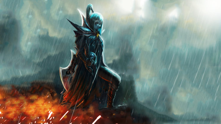 phantom, Assassin, Dota, Rain, Warrior, Fantasy HD Wallpaper Desktop Background