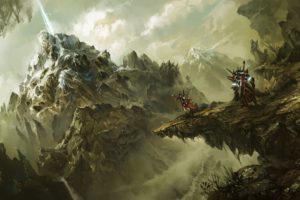 world, Of, Legend, Mountains, Warrior, Crag, Games, Fantasy, Sci fi