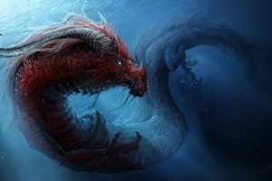 dragons, Underwater, World, Chinese, Dragon