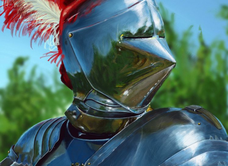 middle, Ages, Closeup, Armor, Helmet, Knight, Warrior HD Wallpaper Desktop Background