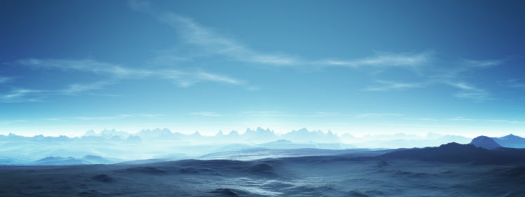 mountains, Clouds, Landscapes, Digital, Art HD Wallpaper Desktop Background