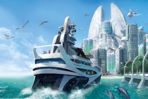 water, Beach, Wall, Anno, 2070, Game