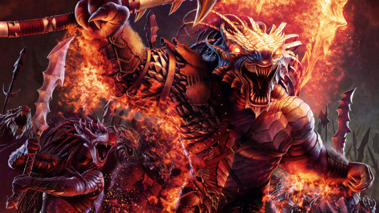 concept, Art, Warriors, Dragonborn, Barbarians HD Wallpaper Desktop Background