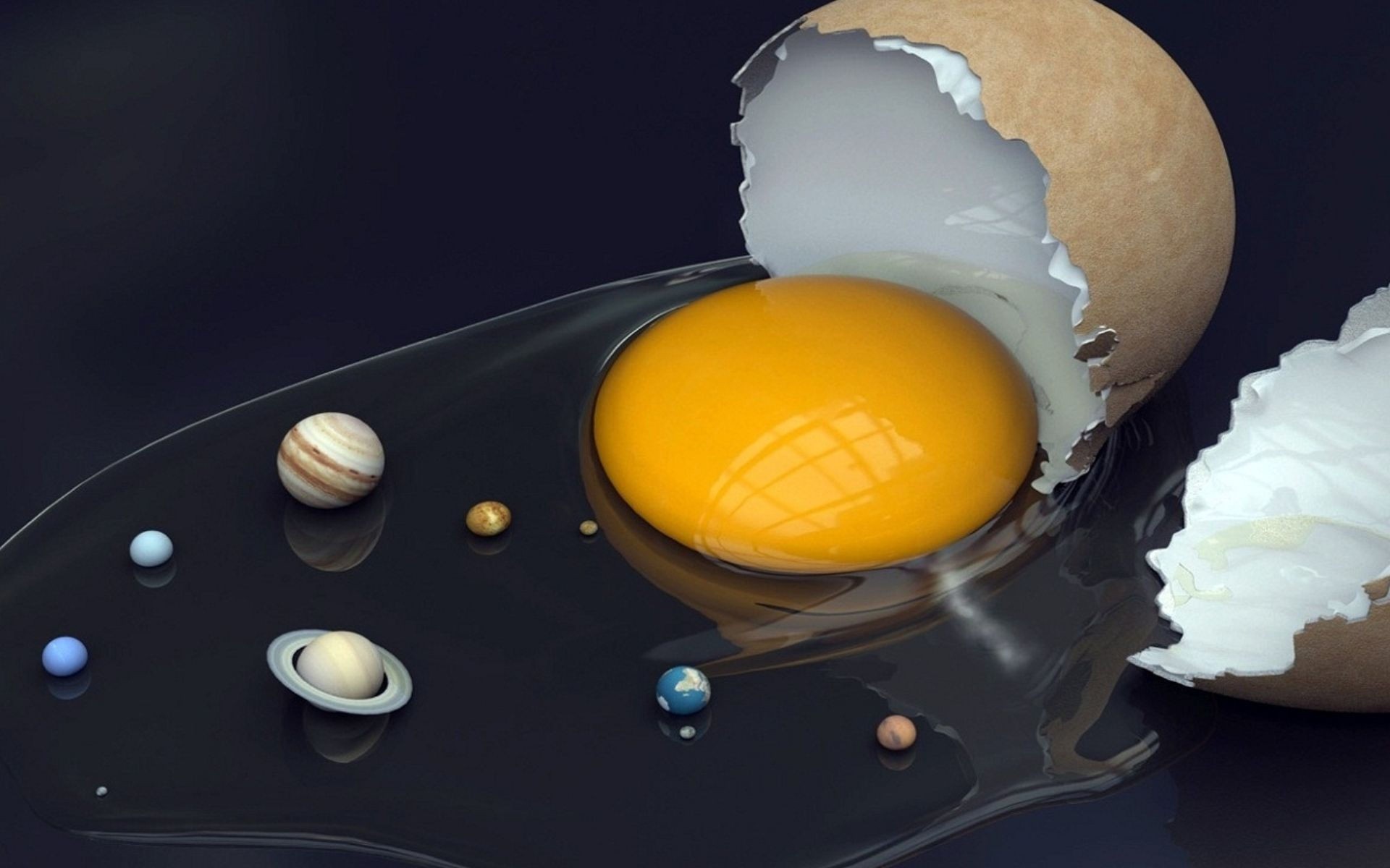 abstract, Eggs, Solar, System, Planets, Objects Wallpaper