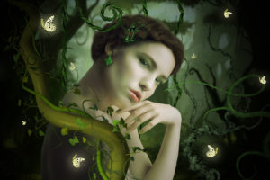fairy, Butterfly, Forest, Mood, Girl