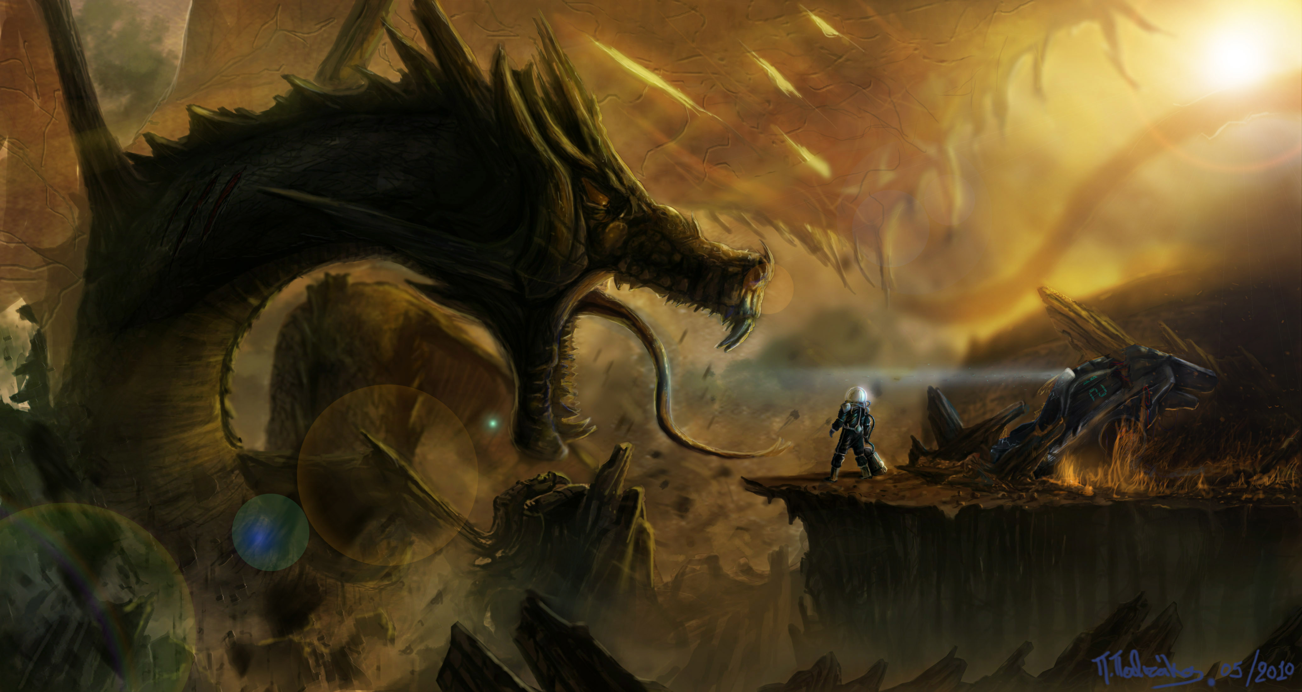 dragon, Monster, Fantastic, World, Sci fi, Fantasy Wallpaper