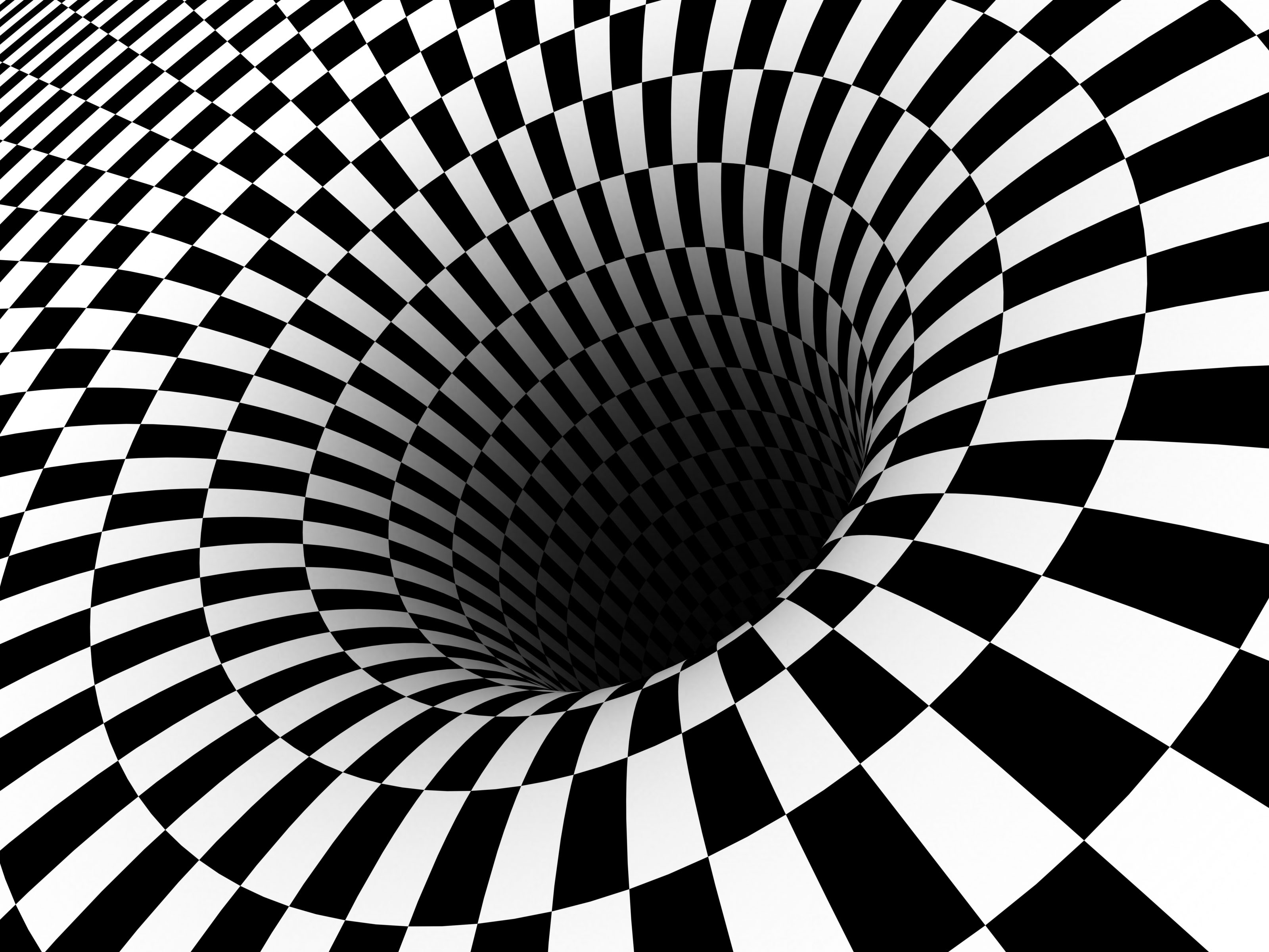 black, Hole, Checkered, Vortex, Optical, Illusions Wallpaper
